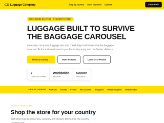 Luggage Co COMPANY PAGE website preview