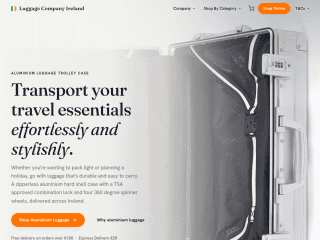 Luggage Co Ireland website preview