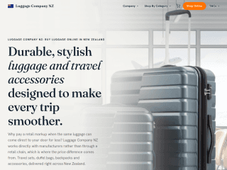 Luggage Co NZ website preview