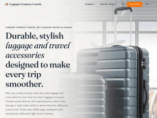 Luggage Co Canada website preview