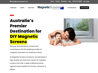 Magnetic Insect Screens Australia website preview