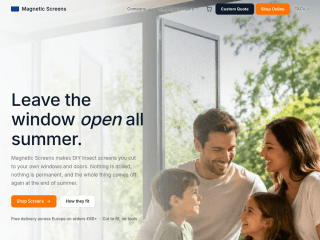 Magnetic Insect Screens Europe website preview
