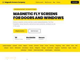 Magnetic Insect Screens website preview
