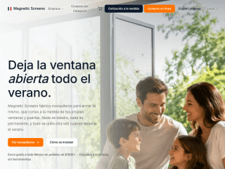 Magnetic Insect Screens Mexico website preview