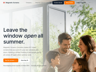 Magnetic Insect Screens Canada website preview