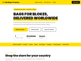 ManBags - COMPANY PAGE website preview