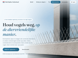 Bird Spikes Company Netherlands website preview