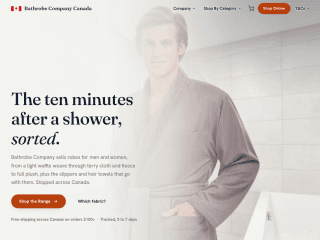 Bathrobe - Canada website preview