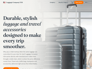 Luggage Co USA website preview