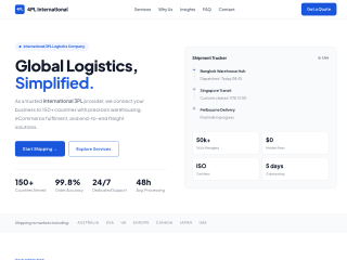 packsend.international website preview