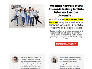 Flute website preview