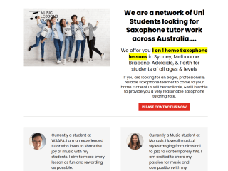 Saxophone website preview