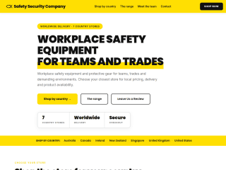 SafeSecure - COMPANY PAGE website preview