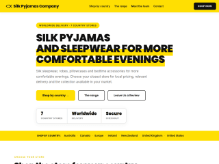 SilkPyjamas - COMPANY PAGE website preview