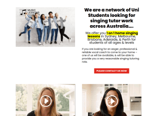Singing website preview