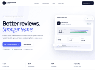 Staff Performance Report website preview