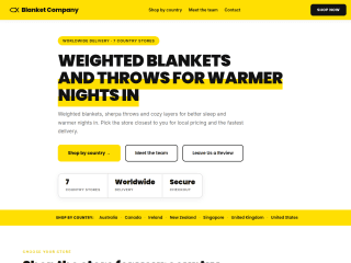 Blanket - COMPANY PAGE website preview