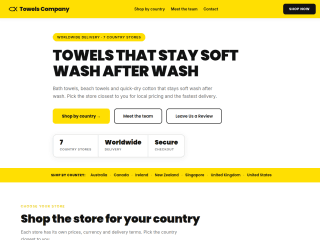 Towel - COMPANY PAGE website preview