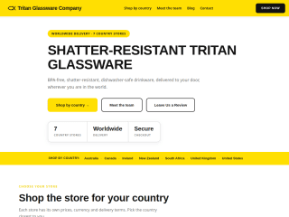 TritanGlass - COMPANY PAGE website preview