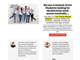 Ukulele website preview