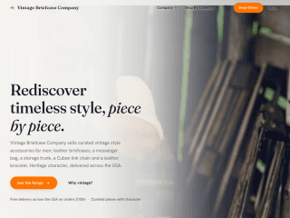 Vintage Briefcase USA website preview